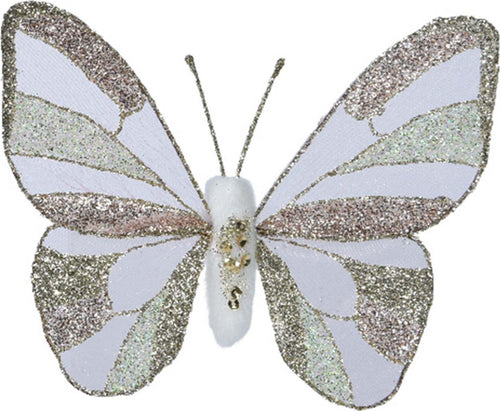 Pendaglio oro e champagne a forma di farfalla  decorazione natalizia, 2 pezzi Casa e cucina/Decorazioni per interni/Addobbi e decorazioni per ricorrenze/Decorazioni natalizie/Addobbi e decorazioni/Ciondoli e pendenti MagiediNatale.it - Altamura, Commerciovirtuoso.it