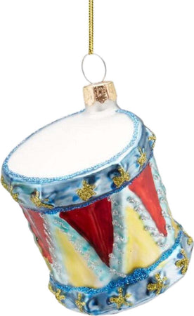 Pendaglio per albero di Natale a forma di Tamburo, in vetro da Ø 5 x 7 cm Casa e cucina/Decorazioni per interni/Addobbi e decorazioni per ricorrenze/Decorazioni natalizie/Addobbi e decorazioni/Ciondoli e pendenti MagiediNatale.it - Altamura, Commerciovirtuoso.it