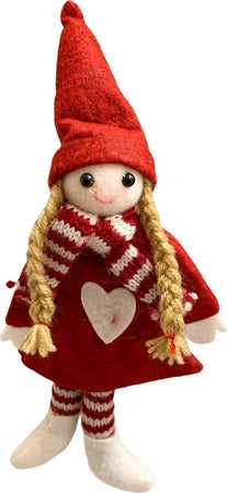 Pendaglio Rosso bambolina in pezza h 22 cm, pallina per Albero di Natale addobbi natalizi Casa e cucina/Decorazioni per interni/Addobbi e decorazioni per ricorrenze/Decorazioni natalizie/Addobbi e decorazioni/Palle e palline MagiediNatale.it - Altamura, Commerciovirtuoso.it