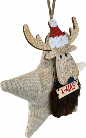 Pendaglio Rosso stella con renna in stoffa h 12 cm, pallina per Albero di Natale addobbi natalizi Casa e cucina/Decorazioni per interni/Addobbi e decorazioni per ricorrenze/Decorazioni natalizie/Addobbi e decorazioni/Palle e palline MagiediNatale.it - Altamura, Commerciovirtuoso.it