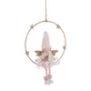 Pendaglio Angelo Hilde con batteria per albero di Natale in poliestere decorato color Bianco