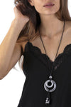 pendente 2 tondi frangia cuore