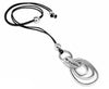 pendente a 6 ovali intrecciati in alluminio 100% riciclato nickel tested