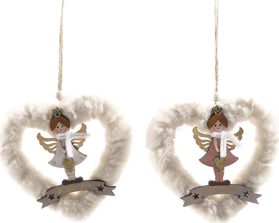 Pendente decorazione natalizia per Albero di Natale, Angioletto con cuore h 14 cm Casa e cucina/Decorazioni per interni/Addobbi e decorazioni per ricorrenze/Decorazioni natalizie/Addobbi e decorazioni/Palle e palline MagiediNatale.it - Altamura, Commerciovirtuoso.it