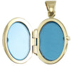 Pendente Donna Ciondolo Portafoto in Oro Giallo 18 Ct Ovale Ciondolo Apribile 23 Mm X 16 Mm