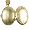 Pendente Donna Ciondolo Portafoto in Oro Giallo 18 Ct Ovale Ciondolo Apribile 23 Mm X 16 Mm