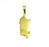 Pendente Sardegna in oro giallo martellata media