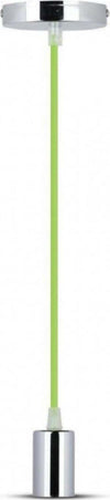Pendente In Acciaio Verde A Soffitto Cromato Portalampada Lampada Design Moderno Illuminazione/Illuminazione per interni/Lampadari lampade a sospensione e plafoniere/Lampade a sospensione Trade Shop italia - Napoli, Commerciovirtuoso.it