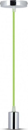 Pendente-In-Acciaio-Verde-A-Soffitto-Cromato-Portalampada-Lampada-Design-Moderno