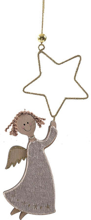 Pendente in legno decorazione natalizia per Albero di Natale, Angioletto h 19 cm Casa e cucina/Decorazioni per interni/Addobbi e decorazioni per ricorrenze/Decorazioni natalizie/Addobbi e decorazioni/Palle e palline MagiediNatale.it - Altamura, Commerciovirtuoso.it