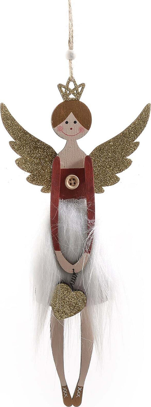 Pendente in legno decorazione natalizia per Albero di Natale, Angioletto h 22.5 cm Casa e cucina/Decorazioni per interni/Addobbi e decorazioni per ricorrenze/Decorazioni natalizie/Addobbi e decorazioni/Palle e palline MagiediNatale.it - Altamura, Commerciovirtuoso.it