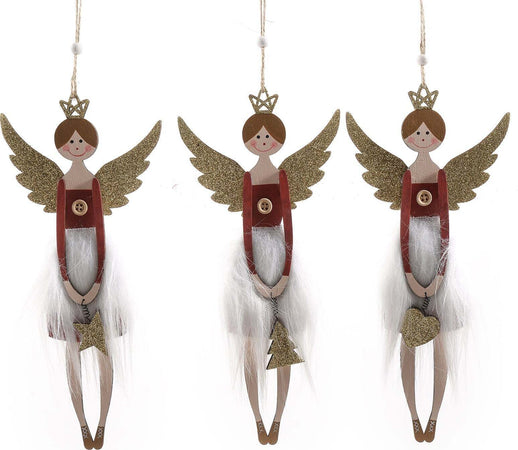 Pendente in legno decorazione natalizia per Albero di Natale, Angioletto h 22.5 cm Casa e cucina/Decorazioni per interni/Addobbi e decorazioni per ricorrenze/Decorazioni natalizie/Addobbi e decorazioni/Palle e palline MagiediNatale.it - Altamura, Commerciovirtuoso.it