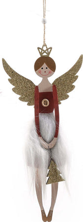 Pendente in legno decorazione natalizia per Albero di Natale, Angioletto h 22.5 cm Casa e cucina/Decorazioni per interni/Addobbi e decorazioni per ricorrenze/Decorazioni natalizie/Addobbi e decorazioni/Palle e palline MagiediNatale.it - Altamura, Commerciovirtuoso.it