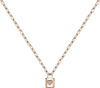 Pendente-LA-PETITE-STORY-acciaio-oro-rosa-/-lucchetto-/-cuore