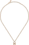 Pendente-LA-PETITE-STORY-acciaio-oro-rosa-/-lucchetto-/-cuore