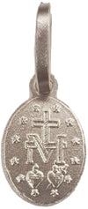 Pendente Medaglia Madonna Miracolosa in Oro Bianco 750/1000 Gioiello Religioso