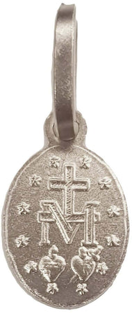 Pendente Medaglia Madonna Miracolosa in Oro Bianco 750/1000 Gioiello Religioso