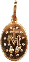 Pendente Medaglia Madonnna Miracolosa in oro giallo 750/1000 Medaglietta Religiosa Unisex