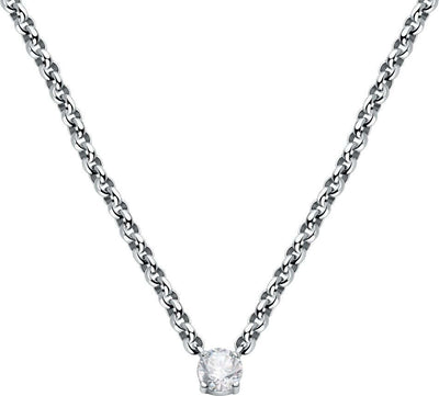 Pendente-MORELLATO-donna-Poetica-acciaio-/-cristallo-bianco