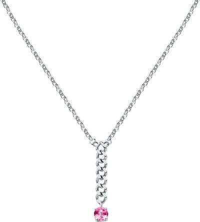 Pendente-MORELLATO-donna-Poetica-acciaio-/-cristallo-rosa