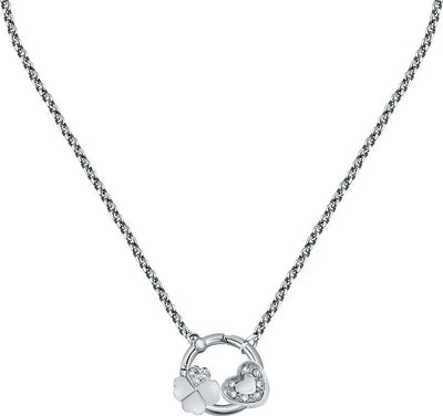 Pendente-MORELLATO-Drops-acciaio-Cuore-/-Quadrifoglio