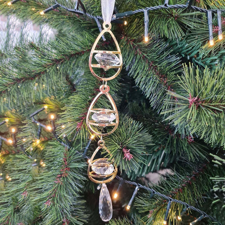 Pendente natalizio a goccia con diamantini H 22 cm per albero di Natale Casa e cucina/Decorazioni per interni/Addobbi e decorazioni per ricorrenze/Decorazioni natalizie/Addobbi e decorazioni/Palle e palline MagiediNatale.it - Altamura, Commerciovirtuoso.it