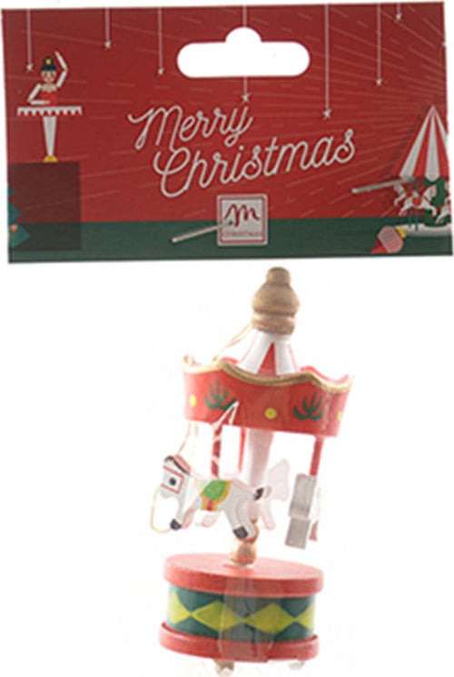 Pendente per albero di Natale Carosello giostrina in legno e resina da 8 cm Casa e cucina/Decorazioni per interni/Addobbi e decorazioni per ricorrenze/Decorazioni natalizie/Addobbi e decorazioni/Ciondoli e pendenti MagiediNatale.it - Altamura, Commerciovirtuoso.it