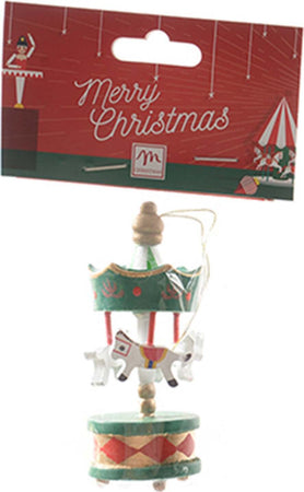 Pendente per albero di Natale Carosello giostrina in legno e resina da 8 cm Casa e cucina/Decorazioni per interni/Addobbi e decorazioni per ricorrenze/Decorazioni natalizie/Addobbi e decorazioni/Ciondoli e pendenti MagiediNatale.it - Altamura, Commerciovirtuoso.it