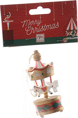 Pendente per albero di Natale Carosello giostrina in legno e resina da 8 cm Casa e cucina/Decorazioni per interni/Addobbi e decorazioni per ricorrenze/Decorazioni natalizie/Addobbi e decorazioni/Ciondoli e pendenti MagiediNatale.it - Altamura, Commerciovirtuoso.it