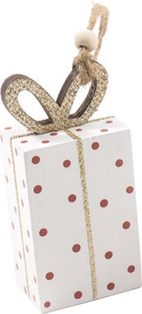 Pendente per albero di Natale in legno Pacchetto regalo decorativo da 9 cm Casa e cucina/Decorazioni per interni/Addobbi e decorazioni per ricorrenze/Decorazioni natalizie/Addobbi e decorazioni/Ciondoli e pendenti MagiediNatale.it - Altamura, Commerciovirtuoso.it