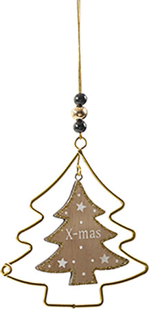Pendente per albero di Natale laccato in metallo e legno da 11 cm Casa e cucina/Decorazioni per interni/Addobbi e decorazioni per ricorrenze/Decorazioni natalizie/Addobbi e decorazioni/Ciondoli e pendenti MagiediNatale.it - Altamura, Commerciovirtuoso.it