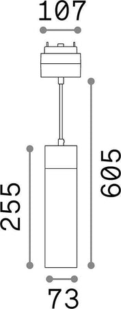 Pendente-Per-Binario-Arca-21W-3000K-Alluminio-Nero-Luce-Calda