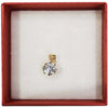 Pendente punto luce in Oro giallo 18 Kt per Collana Donna , uomo, bimba con Zircone