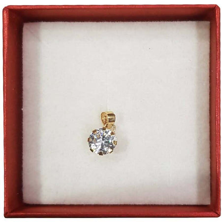 Pendente punto luce in Oro giallo 18 Kt per Collana Donna , uomo, bimba con Zircone