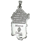 Pendente Sardegna in argento con preghiera Ave Maria in sardo in rilievo