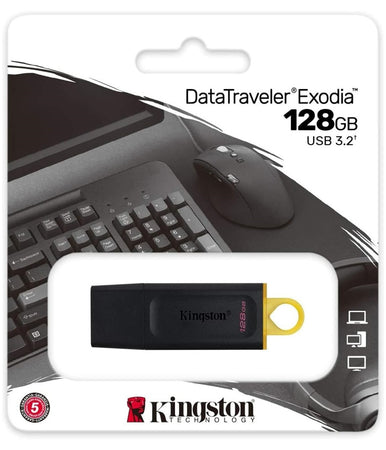 Pendrive Datatraveler Exodia Dtx/128gb Usb 3.2 Con Cappuccio Anello Portachiavi