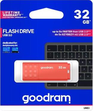 Pendrive-GoodRAM-128GB-UME3-orange-USB-3.0---retail-blister