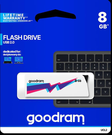 Pendrive-GoodRAM-8GB-UCL2-WHITE-USB-2.0---retail-blister