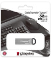 Pendrive Kingston Usb 3.2 Datatraveler Kyson 32 Gb In Metallo 200 Mb/s Dtkn/32gb
