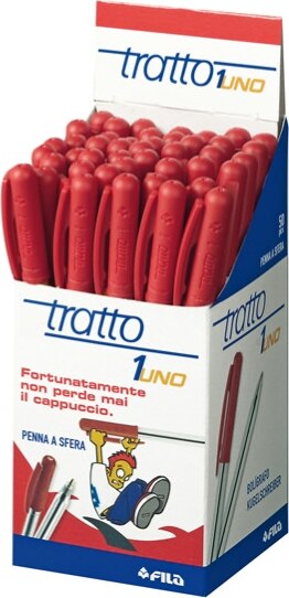 Penna a sfera - punta 1 mm - rosso - Tratto - conf. 50 pezzi Cancelleria e prodotti per ufficio/Penne matite scrittura e correzione/Penne e ricariche/Penne roller a inchiostro gel Eurocartuccia - Pavullo, Commerciovirtuoso.it