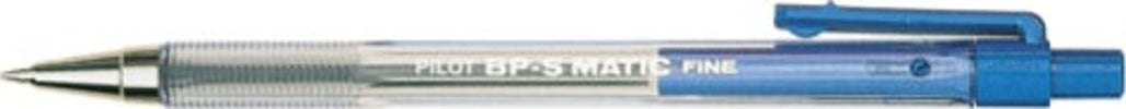 Penna a sfera a scatto BP S Matic - punta fine 0 7 mm - blu - Pilot Cancelleria e prodotti per ufficio/Penne matite scrittura e correzione/Penne e ricariche/Penne roller a inchiostro gel Eurocartuccia - Pavullo, Commerciovirtuoso.it