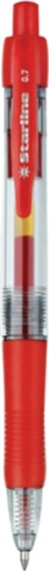 Penna a sfera a scatto con inchiostro gel - punta fine 0 7mm - rosso - Starline [multipack] 12 pezzi Cancelleria e prodotti per ufficio/Penne matite scrittura e correzione/Penne e ricariche/Penne roller a inchiostro gel Eurocartuccia - Pavullo, Commerciovirtuoso.it