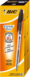 Penna a sfera a scatto Cristal Clic - punta media 1 0mm - nero - Bic - conf. 20 pezzi Cancelleria e prodotti per ufficio/Penne matite scrittura e correzione/Penne e ricariche/Penne roller a inchiostro gel Eurocartuccia - Pavullo, Commerciovirtuoso.it