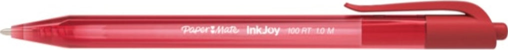 Penna a sfera a scatto Inkjoy 100 RT - punta 1 0mm - rosso - Papermate [multipack] 20 pezzi Cancelleria e prodotti per ufficio/Penne matite scrittura e correzione/Penne e ricariche/Penne roller a inchiostro gel Eurocartuccia - Pavullo, Commerciovirtuoso.it