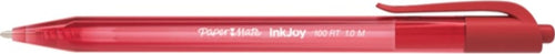 Penna a sfera a scatto Inkjoy 100 RT - punta 1 0mm - rosso - Papermate [multipack] 20 pezzi Cancelleria e prodotti per ufficio/Penne matite scrittura e correzione/Penne e ricariche/Penne roller a inchiostro gel Eurocartuccia - Pavullo, Commerciovirtuoso.it