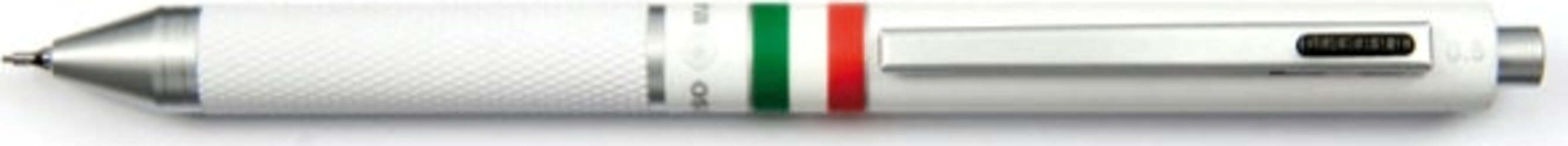 Penna a sfera a scatto multifunzione - fusto bianco gommato Italia - Osama Cancelleria e prodotti per ufficio/Penne matite scrittura e correzione/Penne e ricariche/Penne a sfera Eurocartuccia - Pavullo, Commerciovirtuoso.it