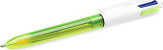 Penna a sfera a scatto multifunzione 4 Colors Fluo - punta 1 0-1 6mm - 4 colori fluo - fusto giallo fluorescente - Bic - conf. 12 pezzi Cancelleria e prodotti per ufficio/Penne matite scrittura e correzione/Penne e ricariche/Penne roller a inchiostro gel Eurocartuccia - Pavullo, Commerciovirtuoso.it