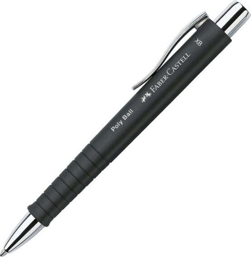 Penna a sfera a scatto Poly Ball - Punta 0 7 mm - fusto nero - Faber-Castell Cancelleria e prodotti per ufficio/Penne matite scrittura e correzione/Penne e ricariche/Penne roller a inchiostro gel Eurocartuccia - Pavullo, Commerciovirtuoso.it