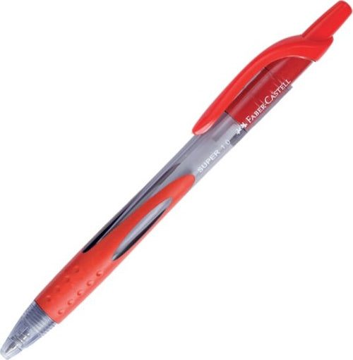 Penna a sfera a scatto Super - rosso - punta 1 0 - Faber Castell [multipack] 12 pezzi Cancelleria e prodotti per ufficio/Penne matite scrittura e correzione/Penne e ricariche/Penne roller a inchiostro gel Eurocartuccia - Pavullo, Commerciovirtuoso.it