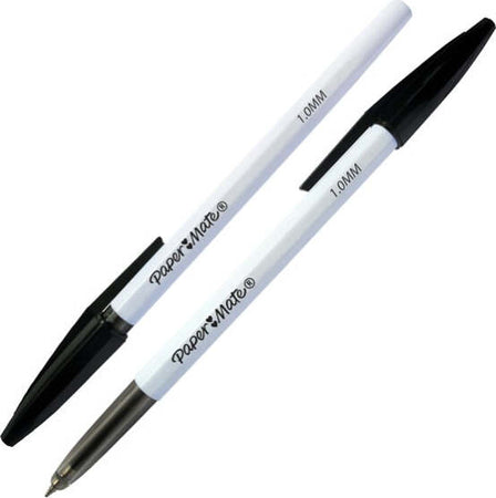 Penna a sfera con cappuccio 045 - punta 1 0 mm - nero - Papermate [multipack] 50 pezzi Cancelleria e prodotti per ufficio/Penne matite scrittura e correzione/Penne e ricariche/Penne roller a inchiostro gel Eurocartuccia - Pavullo, Commerciovirtuoso.it